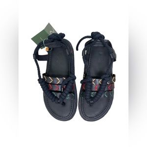 NWB Farm Rio Rope Sandals Shoes Faux Leather Size 10